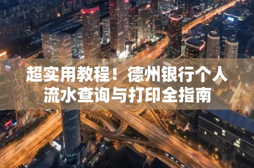 超实用教程！德州银行个人流水查询与打印全指南