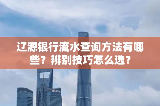 辽源银行流水查询方法有哪些?辨别技巧怎么选?